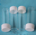 90mm 98mm 109mm 120mm 116mm Coffee PVC Transparent Corrosion Resistant Plastic Tube Packaging Child-Proof Lid Cookie