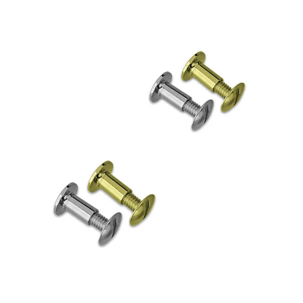 Custom Micro Chicago Screws Nickel Gold Steel Chicago Binding Screw 1/2