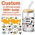 Christmas UV DTF Cup Wraps Waterproof for Cup Tumblers Made From Durable PVC Material Transfer Stickers