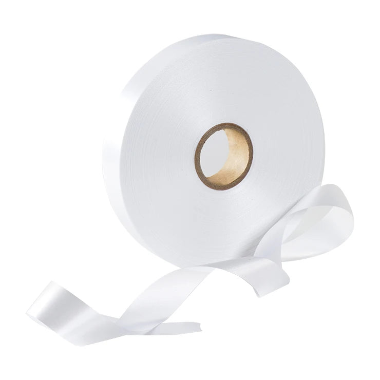 Single Sided 100% Polyester Eco-Friendly Satin Ribbon with Cut/Embossed Edge 200 Yards/roll for Printed Labels