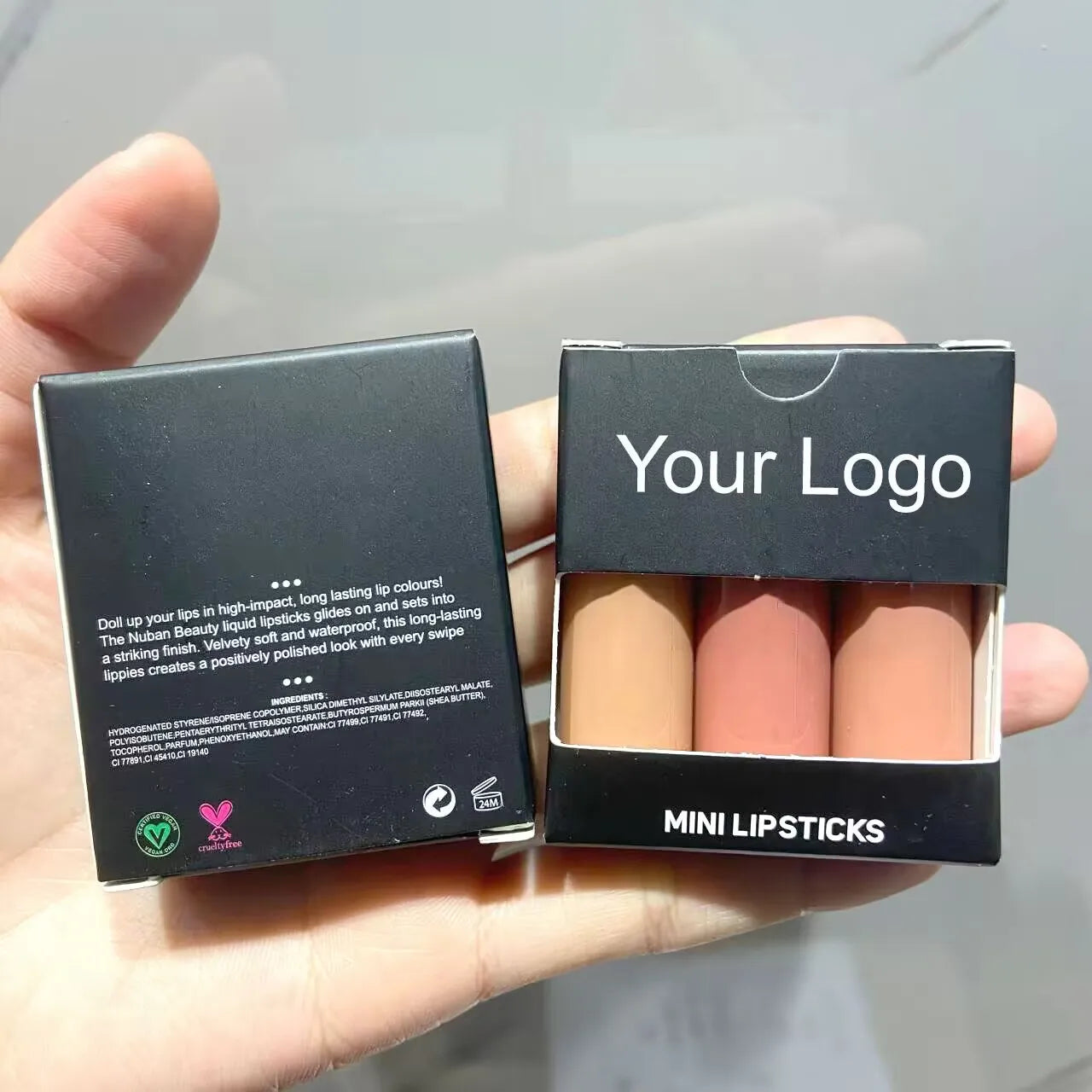 Makeup Mini Lipstick Kit Travel Makeup Private Label Glossy Vegan Matte Lipstick Set Organic Lip Care Lipgloss