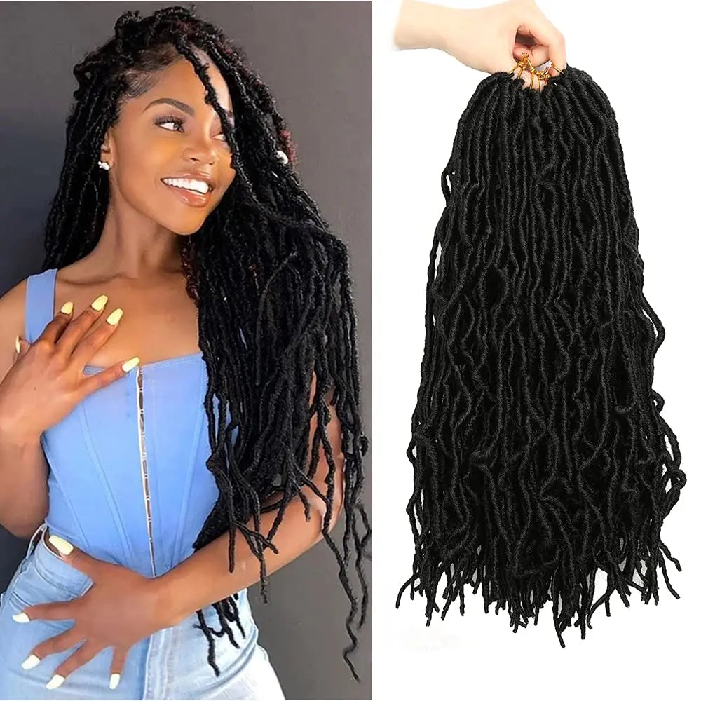 Julianna 18 24 36Inch Source Wholesale 21 Strands Locs 350 Color Bulk for Faux Locs Kanekalon Synthetic Crochet Hair Soft Locs