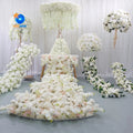 Luckygoods Customized White Silk Floral Artificial Party Event Wedding Flowers Arrangements for Decoration