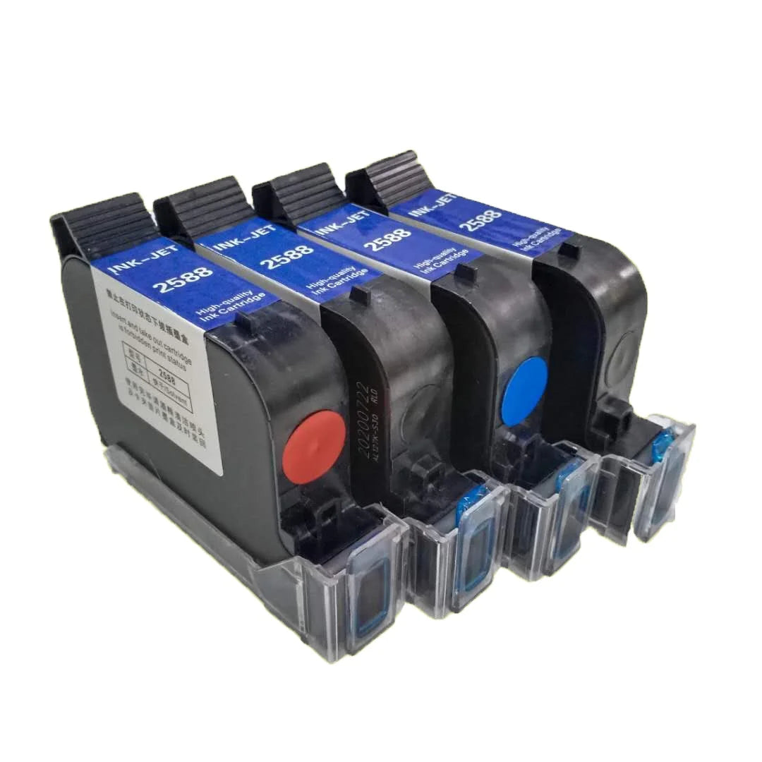 Industrial TIJ 2.5 Handheld Inkjet Printer with Black White Red Blue & Yellow Ink Cartridges MSDS Certified