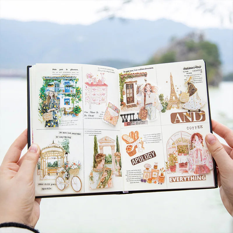 20pcs/pack Travel Scenery PET Sticker Pack Travel Scenery Series Decorative Stickers
