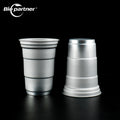 Customized logo Aluminum Drinking Cup Beer Metal Tumbler Disposable Outdoor Recyclable Party Cold Drink Aluminum Cup Mug