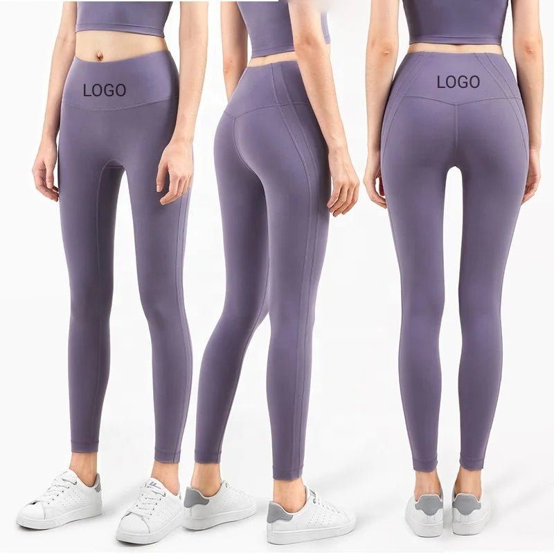 Custom Wholesale Workout Gym Clothes Yoga Pants Without T Line High Waist Butt Lift Tight Yoga Leggings for Women