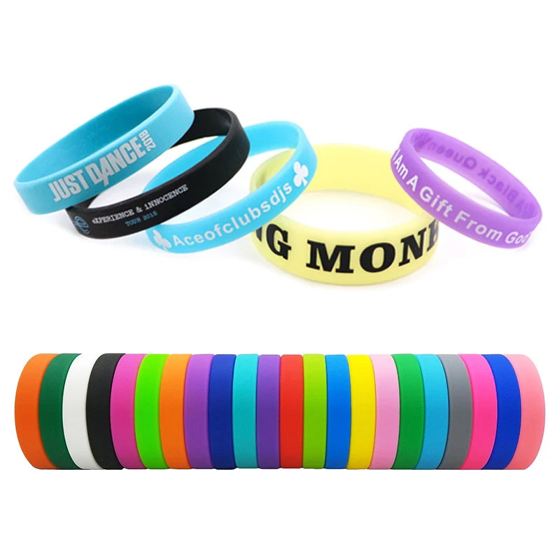 Customize Shape Waterproof Screen Printed Nautical Style Promotional Silicone Wristbands for Events & Brand Awareness YJEL0021