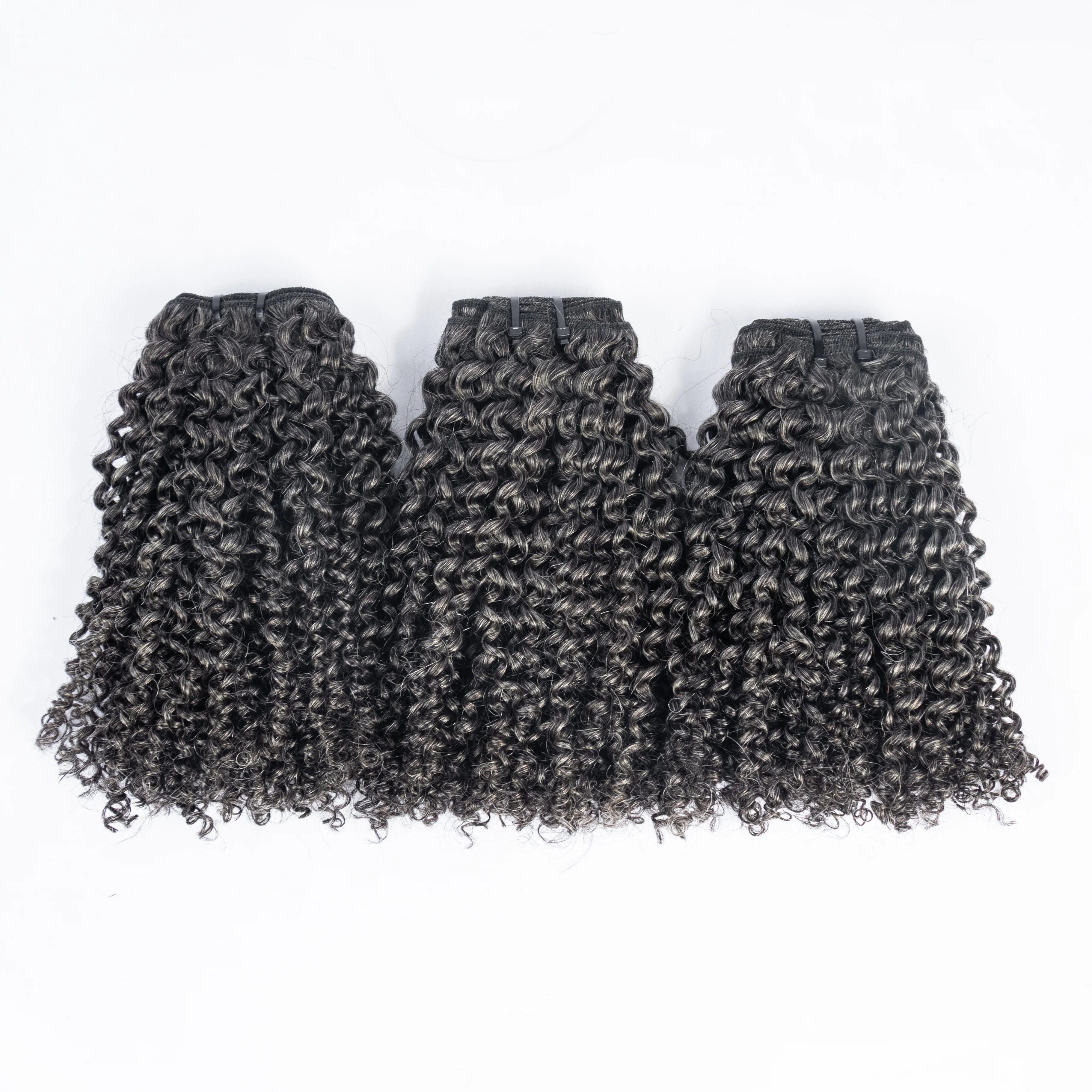 2025 100% Human Hair Bundle Natural #Grey Hair Bundle Kinky Curly