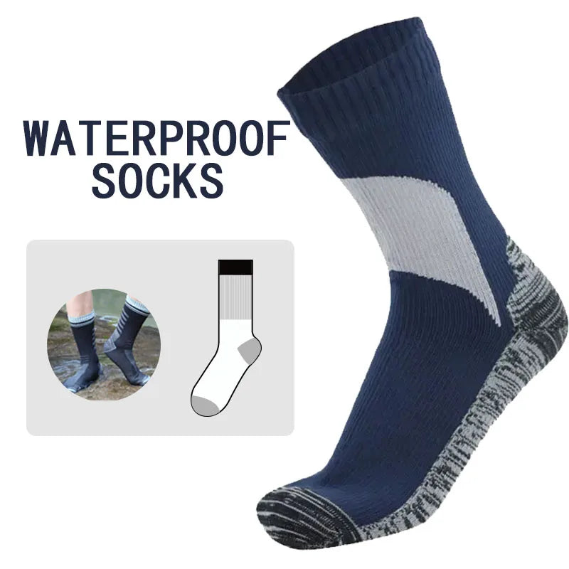 Waterproof Socks Breathable Outdoor Waterproof Hiking Wading Camping Winter Skiing Sock Riding Snow Warm Waterproof Socks
