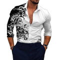 New Fashion Full Sleeve Turn-Down Collar Anti-Wrinkle Breathable Slim Fit Buttoned Shirt for Men Retro Vintage Casual