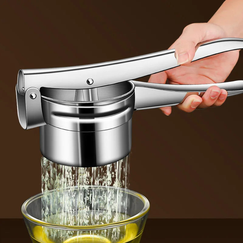 Food Grade Premium Stainless Steel Fruit and Vegetables Masher Food Ricer