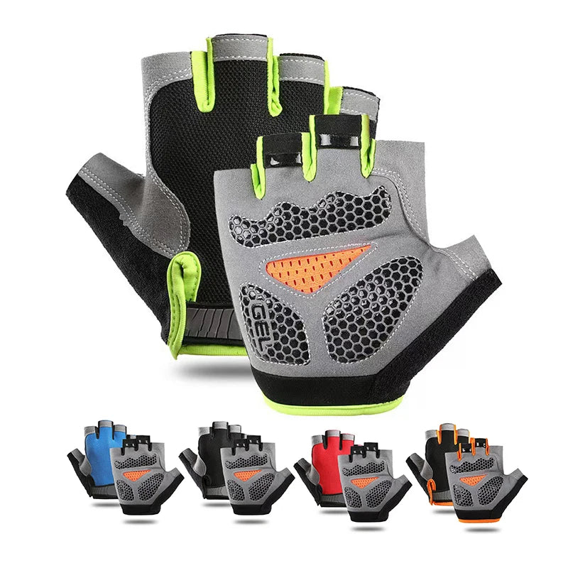 Outdoor Sports Half Finger Breathable Non slip Fitness Weight Lifting Exercise Riding Gloves
