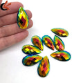 Drop Shape Resin Gems Flat Back Without Holes AB Colors Resin Stones for Carnival Dress Decoration