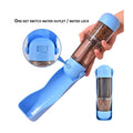 Portable Plastic  Pet Dog Travel Water Bottle Cup Feeder 3 in 1 Travel Dog Drinker Bottle with Food Container and Poop Bag