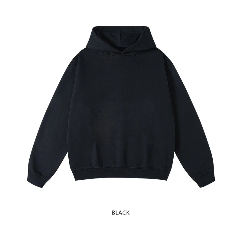 High Quality 440g Polyester/Cotton Men's Spring Hoodie Regular Fit Pullover Hooded Custom Logo Printed Geometric Pattern