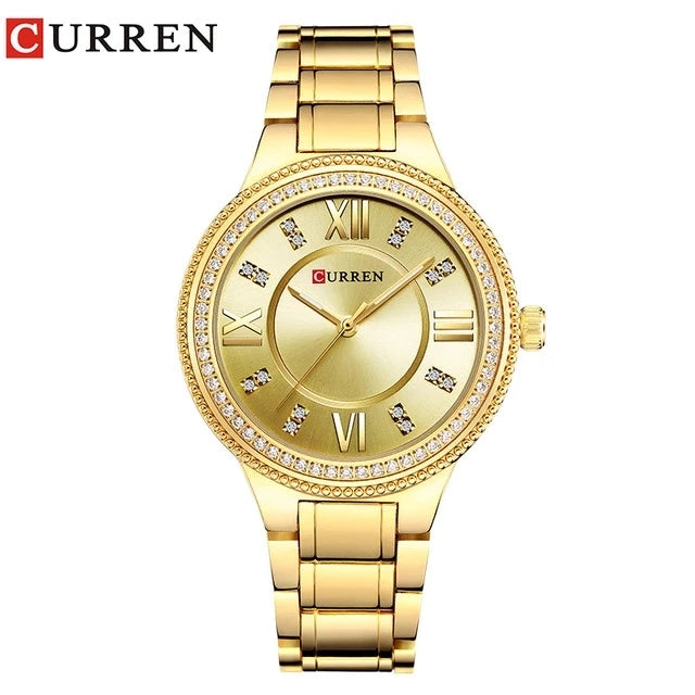 CURREN 9004 Women Watch Fashion Diamond Dress Bracelet Ladies Watches Hot Selling Quartz Women's Wrist Clock Relogio Feminino
