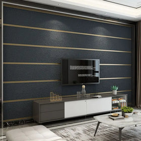 Hot 3D Three-dimensional Deer Skin Velvet Wallpaper Plain Non-woven Fabric Marble Stripe Living Room TV Background Wallpaper
