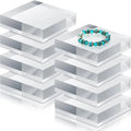 8 Pieces Acrylic Display Block Clear Polished Acrylic Square Display Block Acrylic Display Block Stand (4 X 4 X 1 Inch)