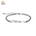Customized Stainless Steel Butterfly Charm Blank Bracelet for Engraving Women Bracelets