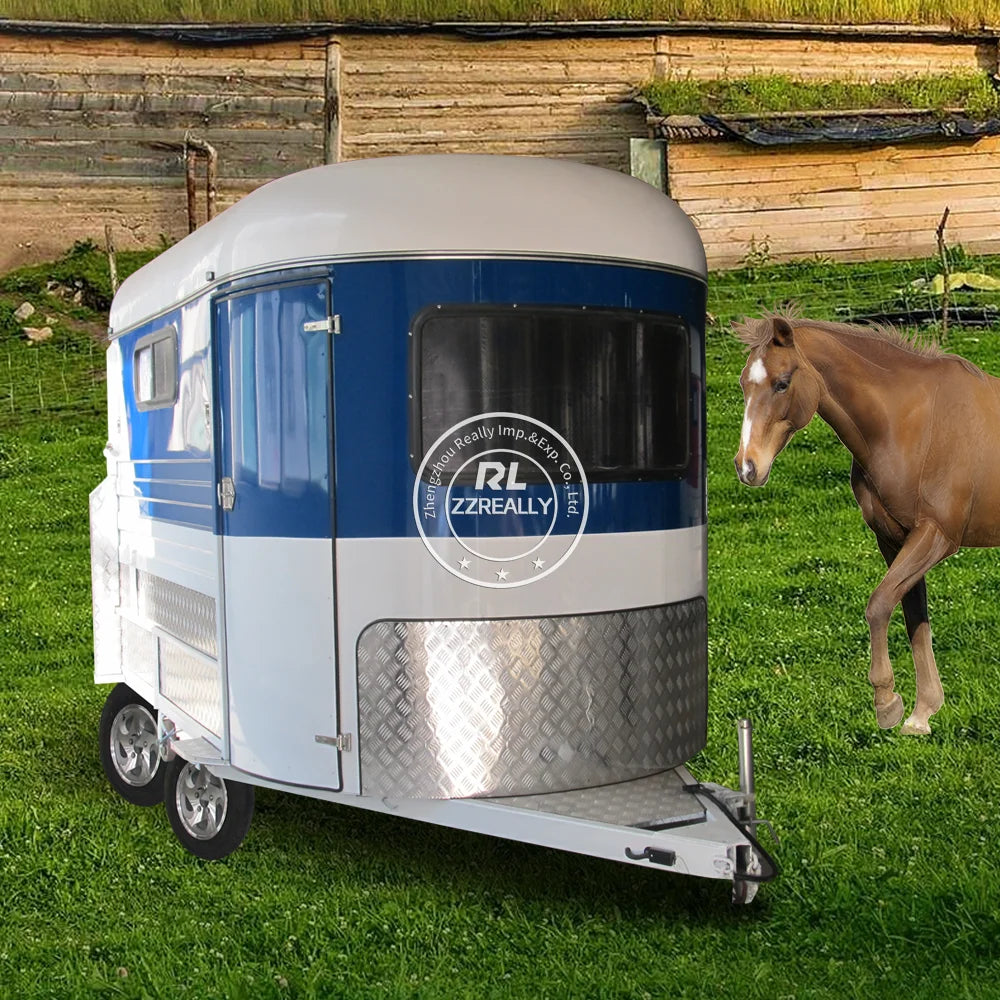 2025 2 Horse Float Angle Load Horse Trailer Attend to Australia Standard Customized Horse Transport Trailer