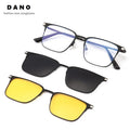 Uv Protection Sunglasses Metal Magnetic Glasses Polarized Mens Sunglasses 2026 Square Frame Sunglasses
