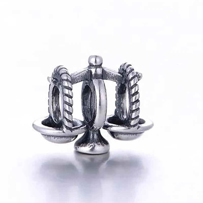 Fit Original Pan Charms Bracelet 925 Sterling Silver Law Scales of Justice Bead for Women Jewelry Making