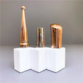 10ml 15ml White Empty Glass Packaging Gel Nail Polish Bottle With Cap