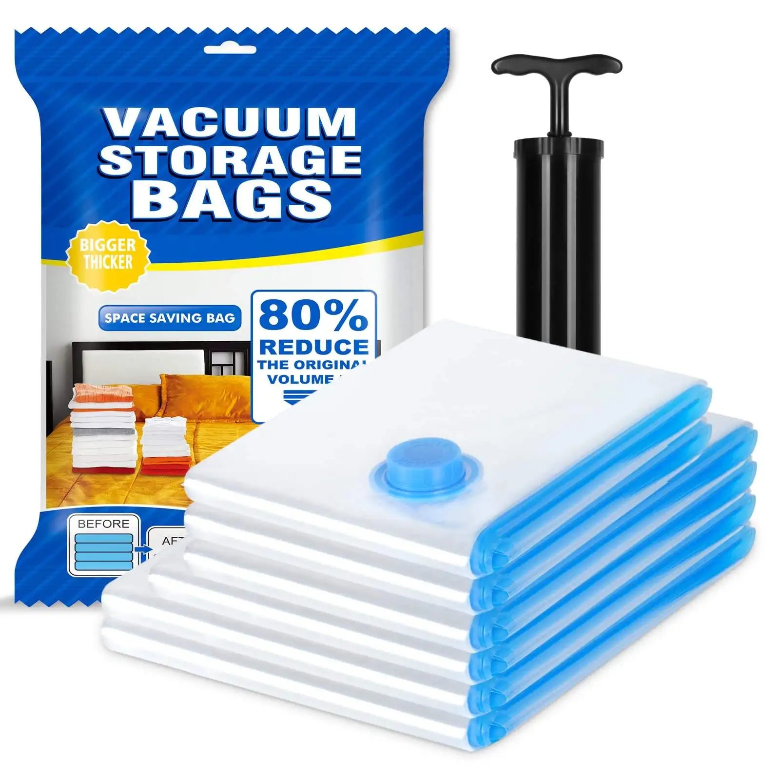 Hot Sal Space Saver Vacuum Storage Bags for Clothes Blankets Travel Seal Clothing Bag Clothing Vacuum Storage Bag