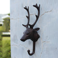 Retro Antler Shape Metal Hanging Hooks Unique Animal-Style Wrought Iron Hook for Coat Hat & Key Wall-Mounted Home Decoration