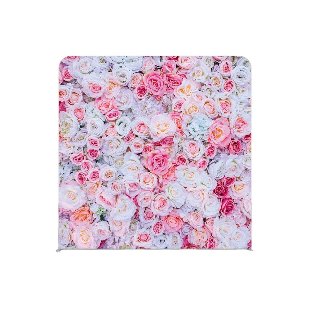 Hot Sell Backdrop Party Photo Booth Wedding Decoration Backdrop Straight Flower Backdrop for Wedding Events