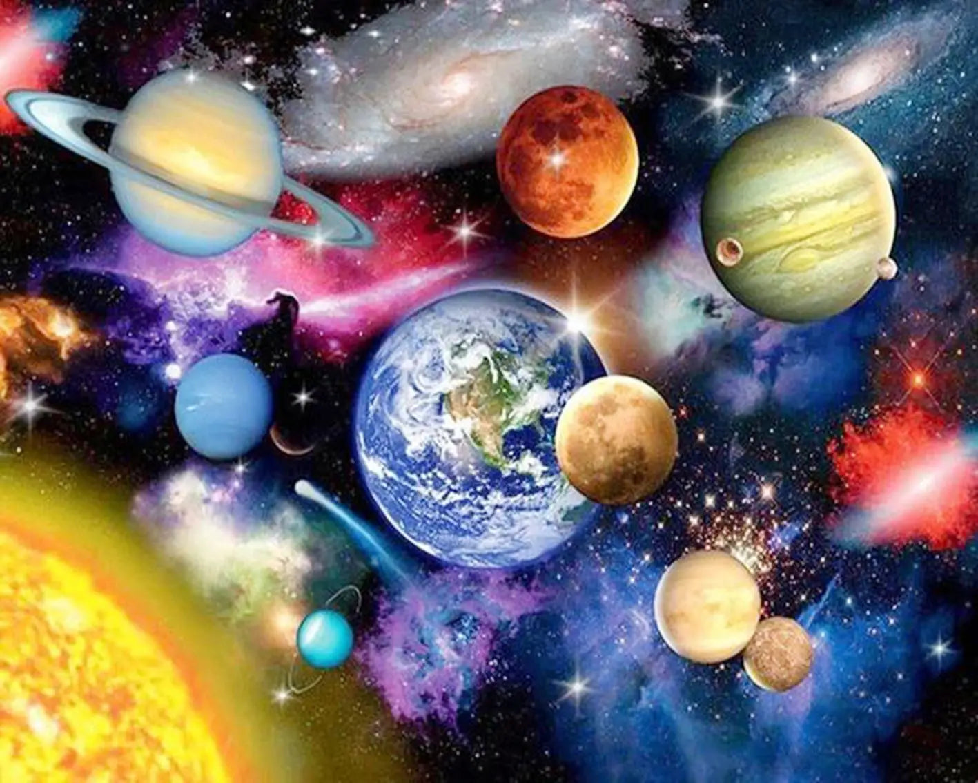 CHENISTORY DZDP1015 Diamond Painting DIY Diamond Embroidery Picture Universe Planets Mosaic Painting Gift Home Decor