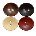 Wholesale Round Button Double Hole Bowl Shape Button 2 Holes Wooden Button for Clothings Crafts
