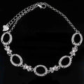 Sterling Silver 6*8mm Semi Mount Bracelet Empty Support Blank Claws Setting S925 Base Holder Without Center Stone Inlay for DIY