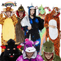 AIMINYZ Wholesale New Animal Onesie Pajamas Flannel Pijama Winter Pajama Set for Adult Kids Women's Sleepwear Christmas Unicorn