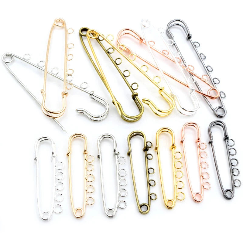 5pcs/lot 50*15mm Brooches Findings Classic 7 Colors Brooch Safety Pins Supplies for Jewelry Accessories Jewelry Making Supplies MegaBDM