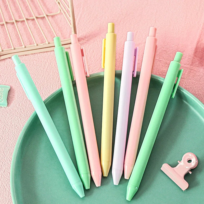 Promotional Candy Color Ballpoint Pen With Custom logo School Supplies Advertising School Office Simple Small Fresh Cute Pen