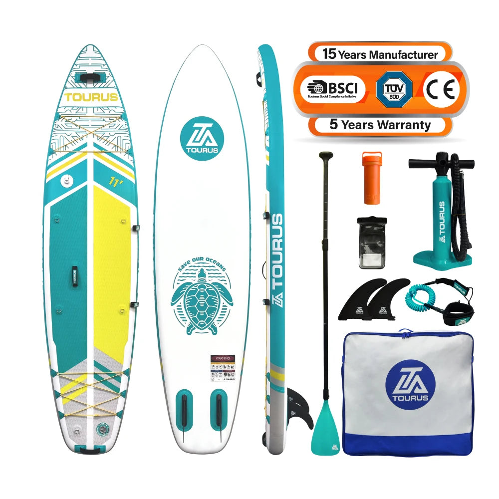 TOURUS New  11'  Folding Paddle Board Foldable Surfboard Foldable Paddle Board Factory