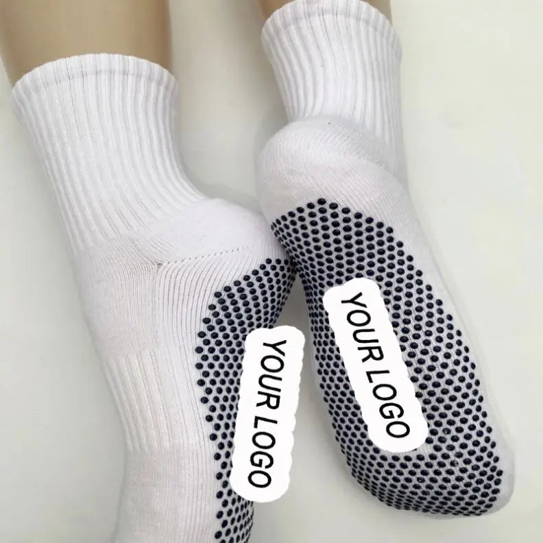 Custom Ruffle Yoga Pilates Socks With Grips Anti Skid Embroidery logo Pilates Grip Socks for Yoga Ballet Workout