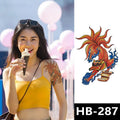 Hot Sale New Design Wolf Skull Flower Girs Prajna Tengu Owl Colorful Summer Body Waterproof Temporary Half Arm Tattoo Stickers