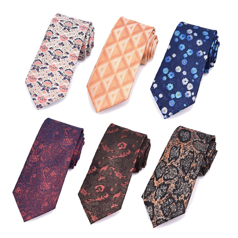 High Density 2400 Needles Microfiber Tie Mens Woven Jacquard Tie for Wedding Banquets