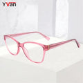 Latest Model Pink Cat Eye Small Eyeglass Frames Acetate Optical Glasses for Women Solid Pattern