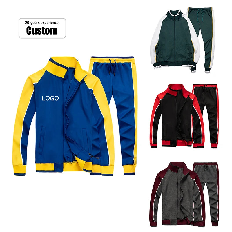 New Long-sleeved Comfortable Breathable Jacket Set Sportswear  Tracksuits Sports Leisure Suit for Men