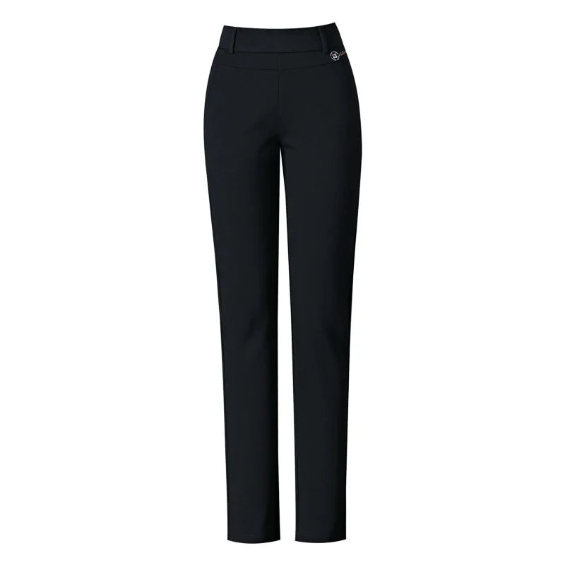 Wholesale Customized High Waist Boot Cut Regular Fit Casual Office Women's White Pants 100% Polyester Anti-Wrinkle Eco-Friendly