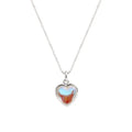 Dainty 925 Silver Gradient Crystal Heart Shape Love Necklace Female Silver Plated Simple Collarbone Design Dazzling Gift
