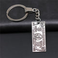 WYSIWYG 42x18mm Antique Silver Plated Zinc Alloy Money Us Dollar Key Chain Souvenirs Gift P2-ABD-C12366