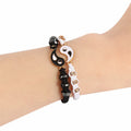 Couple Daily Wear Jewelry Simple Style Black White Tai Chi Bracelet Set with Adjustable Rope Factory Price Advantage
