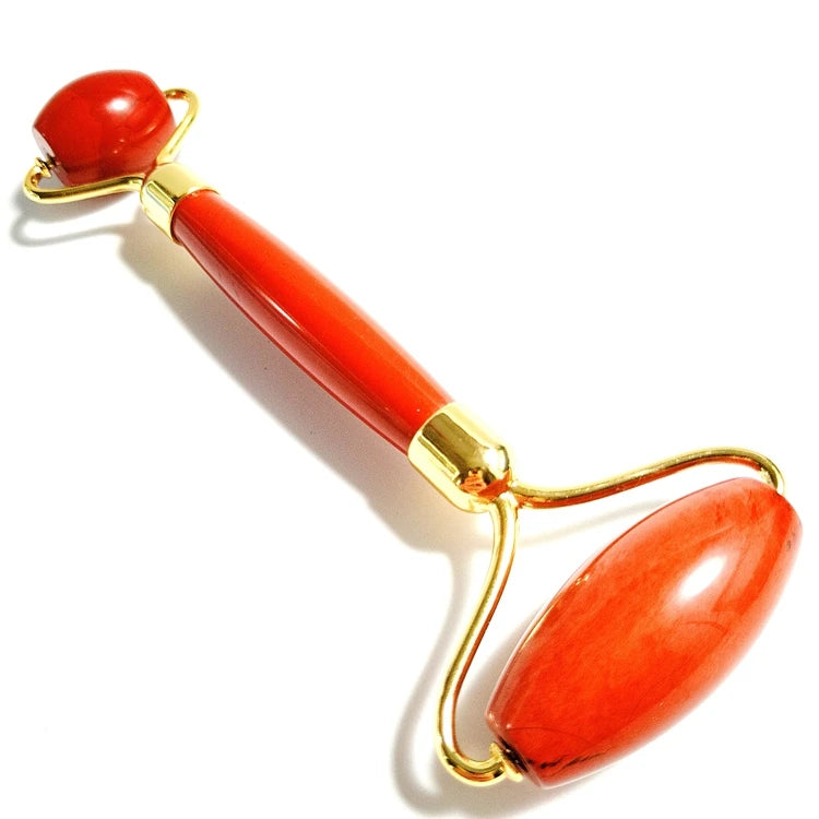 HZ China Manufactory Red jasper Facial Jade Roller Red jasper Facial Jade Roller Red jasper Facial Jade Roller