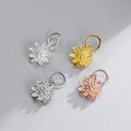 Dainty Gold Plated Daisy Flower Pendant 925 Sterling Silver Flower Bud Pendant Charm for Jewelry Making Accessories Wholesale