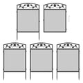 5 Panels Animal Barrier Fence Garden Border Patio Fence Metal Rustproof